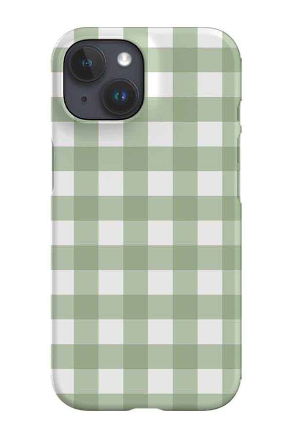 Gingham Print Phone Case (Green) | Harper & Blake