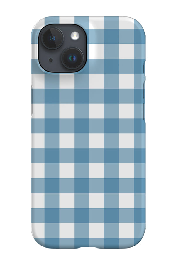 Gingham Print Phone Case (Blue) | Harper & Blake