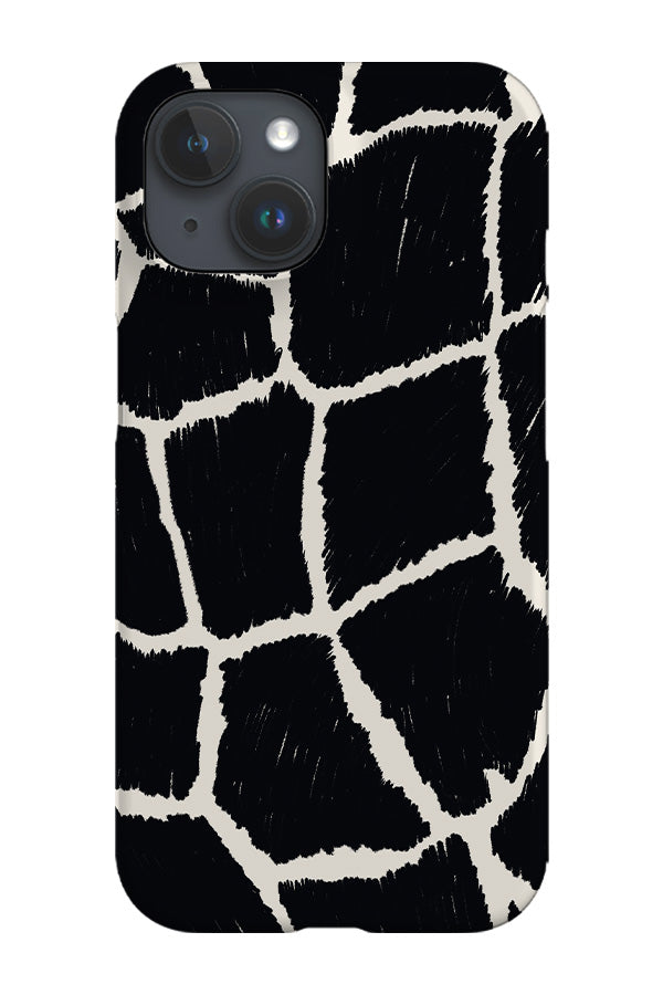 Giraffe Animal Print Phone Case (Monochrome)