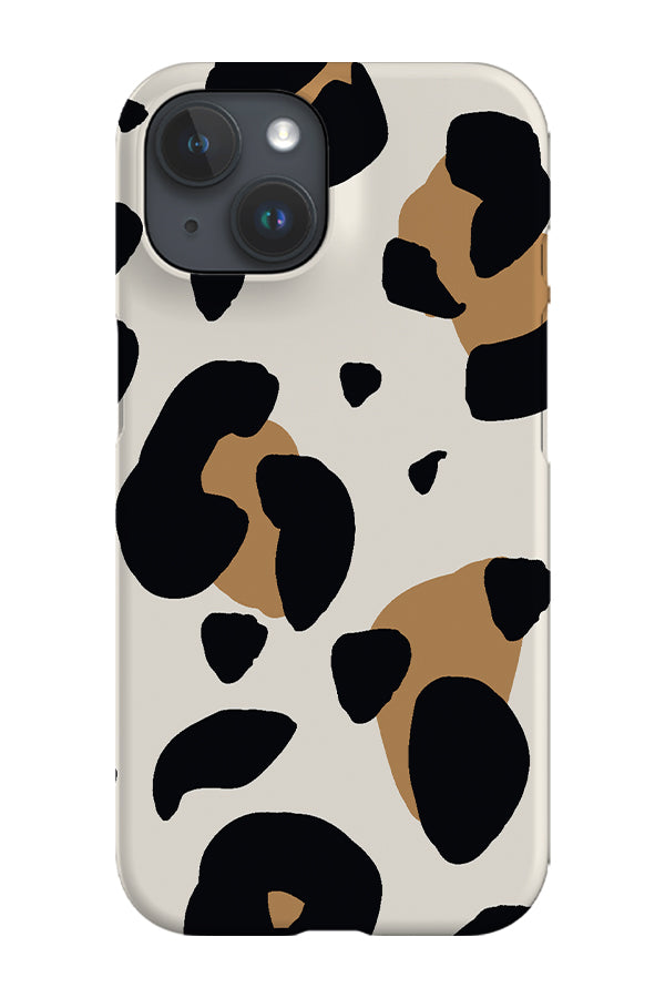 Graphic Leopard Print Phone Case (Nude)