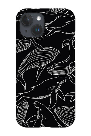 Humpback Whale Line Art Phone Case (Black) | Harper & Blake