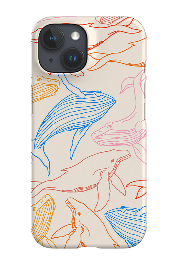 Humpback Whale Line Art Phone Case (Bright) | Harper & Blake