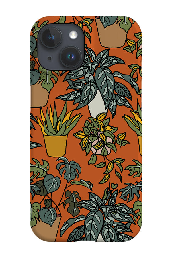 Overlapping House Plants Phone Case (Orange) | Harper & Blake