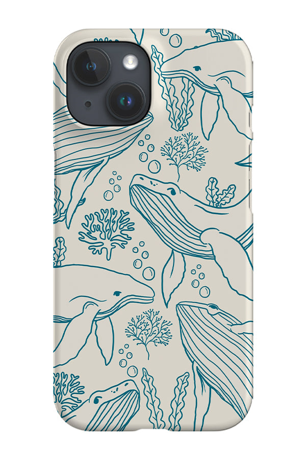 Humpback Whale Coral Reef Phone Case (Beige Blue)