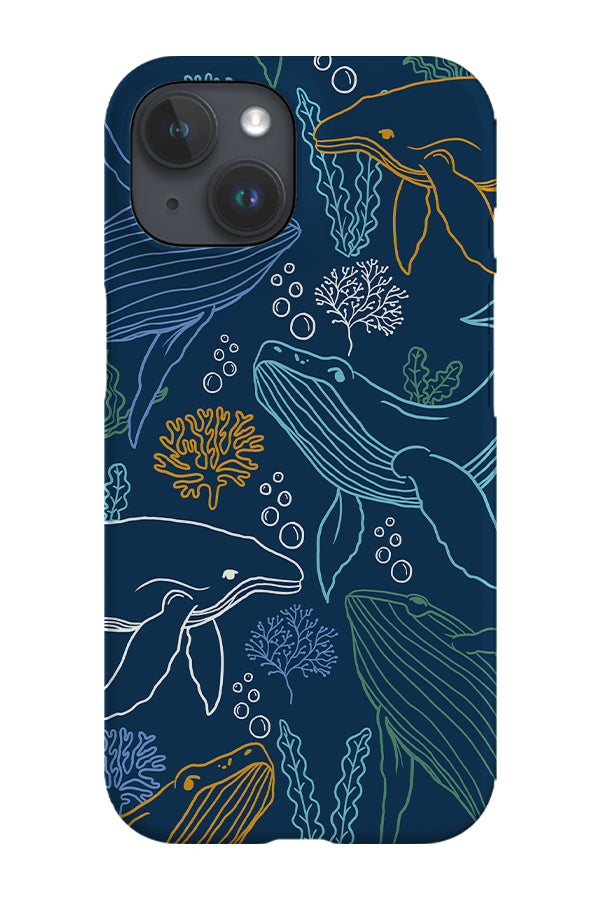Humpback Whale Coral Reef Phone Case (Navy Multicolour) | Harper & Blake