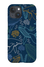 Humpback Whale Coral Reef Phone Case (Navy Multicolour)