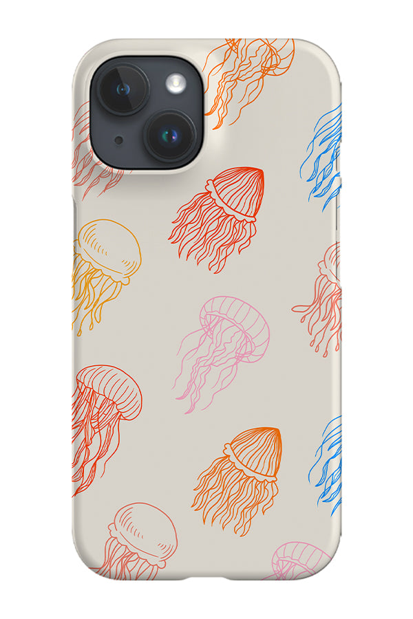 Jellyfish Line Art Phone Case (Bright Multicolour) | Harper & Blake