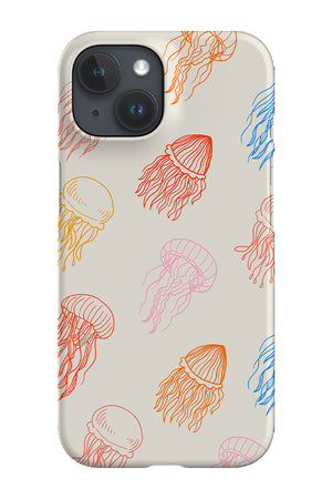 Jellyfish Line Art Phone Case (Bright Multicolour) | Harper & Blake