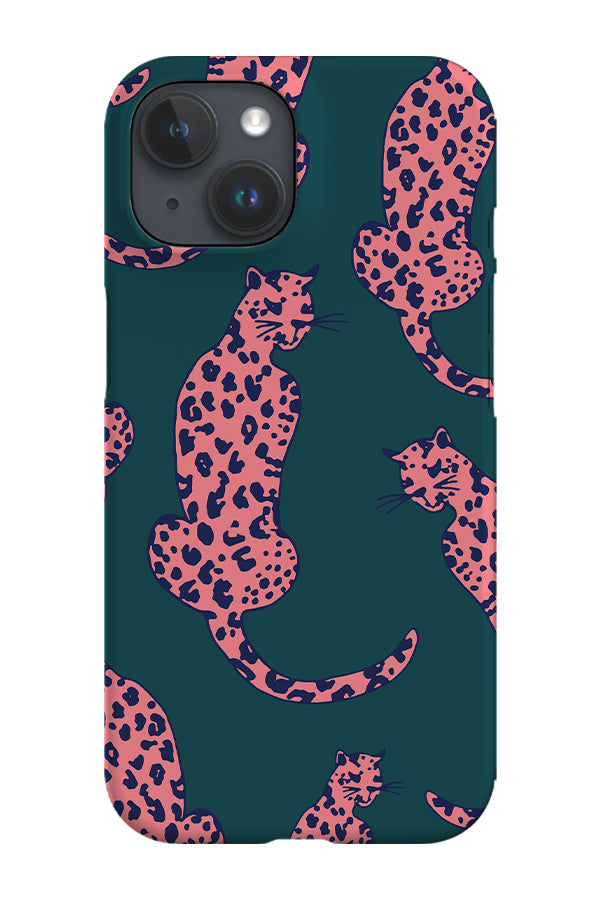 Leopard Animal Phone Case (Green Pink)