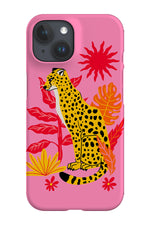 Large Cheetah Jungle Phone Case (Pink)