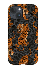 Leopard Print Tigers Phone Case (Dark Grey)