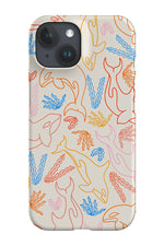 Line Art Orca Coral Reef Phone Case (Bright Multicolour)