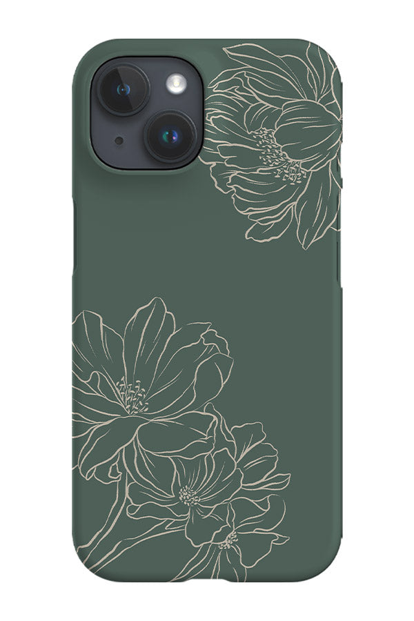 Classic Botanical Peonies Phone Case (Green Beige) | Harper & Blake