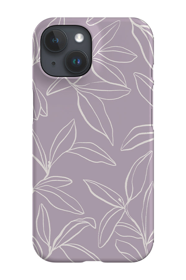 Line Art Willow Leaves Phone Case (Lilac) | Harper & Blake