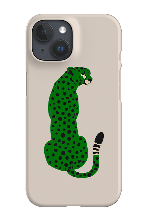 Minimalist Cheetah Phone Case (Beige Green)