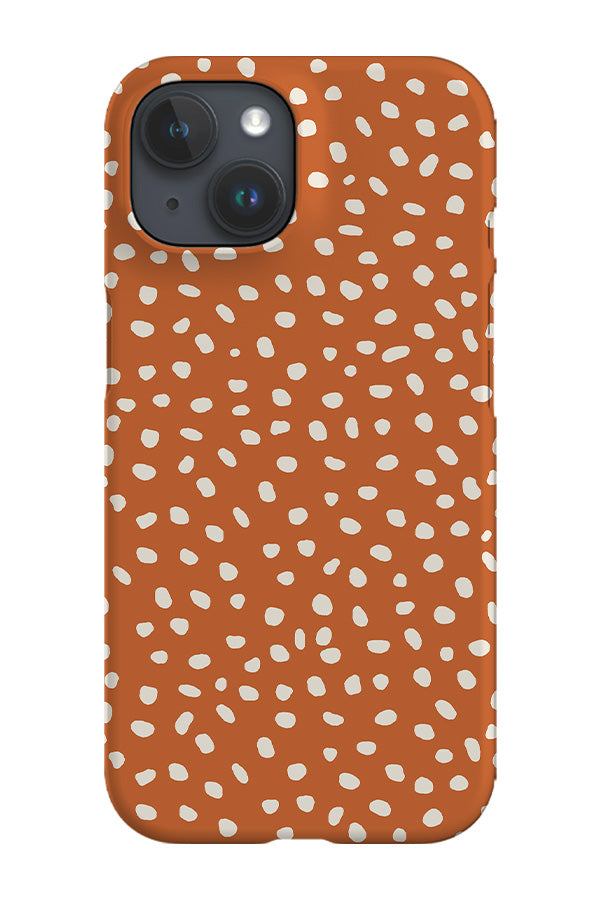 Polka Dot Mini Memphis Phone Case (Burnt Orange) - Harper & Blake