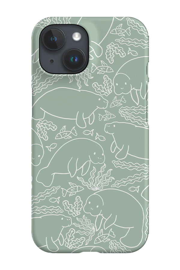 Manatee Coral Reef Scatter Phone Case (Mint) | Harper & Blake