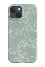 Manatee Coral Reef Scatter Phone Case (Mint)