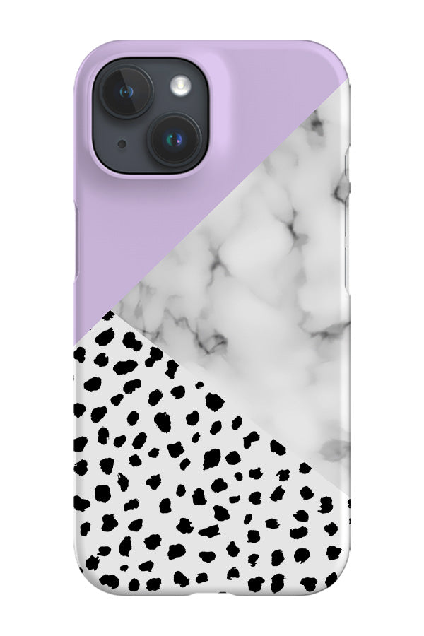 Marble & Dalmatian Phone Case (Purple Lilac) | Harper & Blake