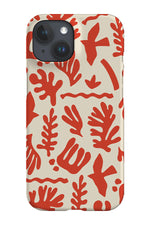 Matisse Abstract Scatter Phone Case (Beige Red)