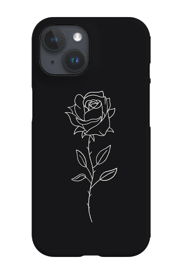 Modern Minimalist Rose Phone Case (Black) | Harper & Blake