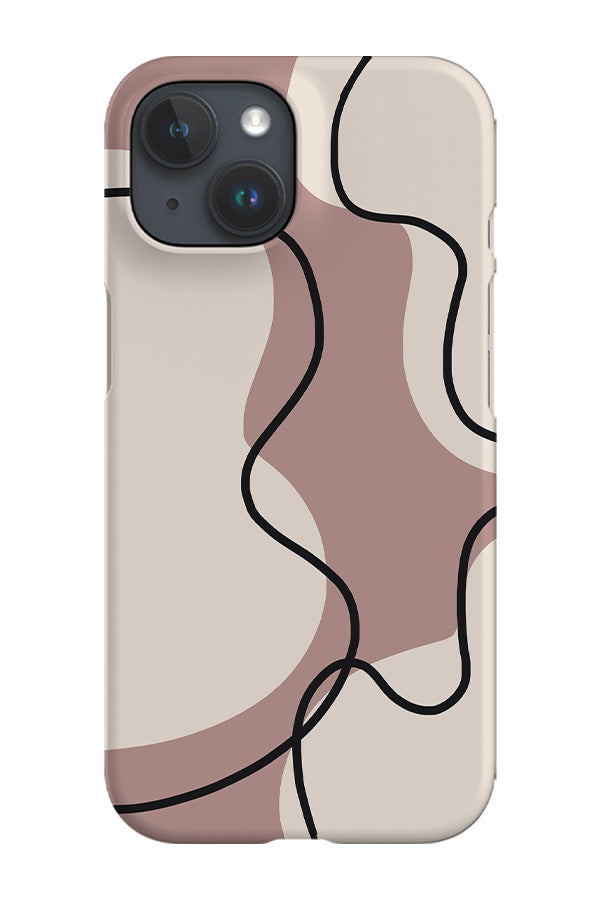 Minimalist Abstract Lines Phone Case (Mauve) | Harper & Blake