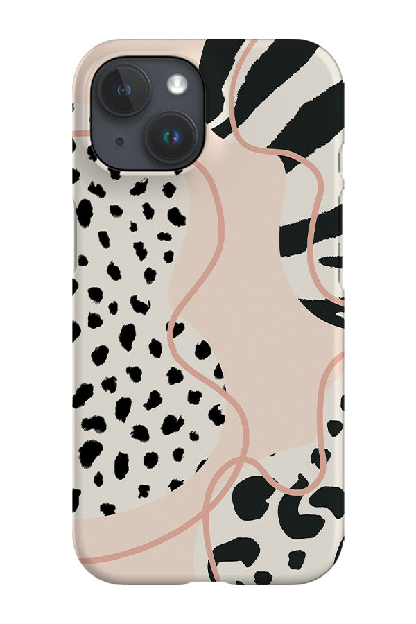 Minimalist Abstract Animal Print Phone Case (Beige) | Harper & Blake