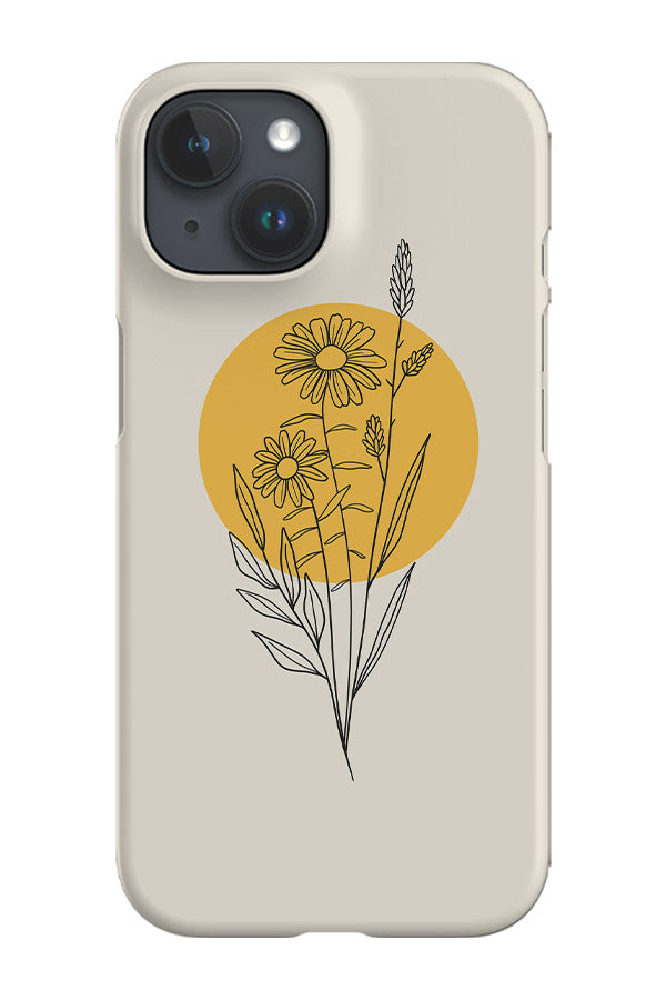 Modern Minimalist Wildflower Block Phone Case (Off White) | Harper & Blake