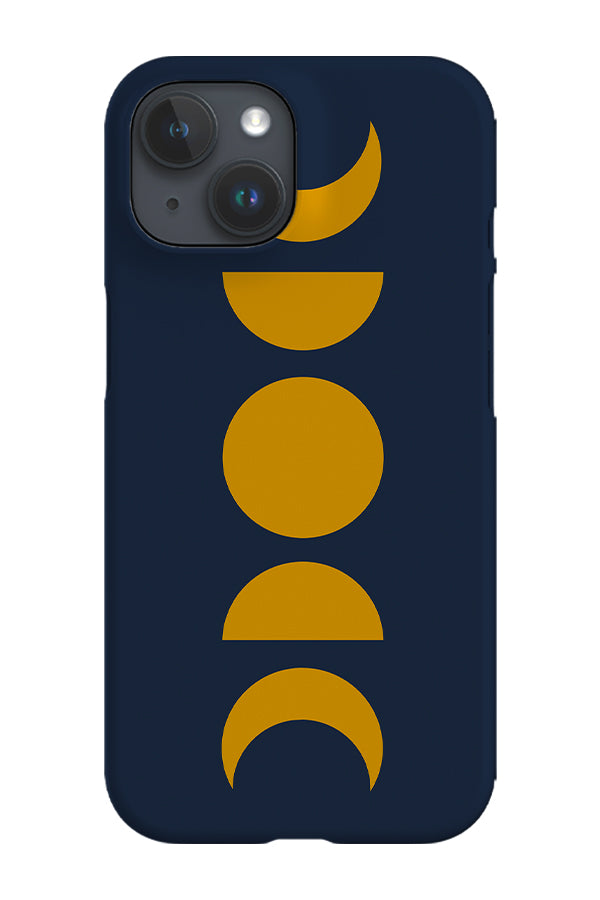 Moon Phases Phone Case (Dark Blue) | Harper & Blake