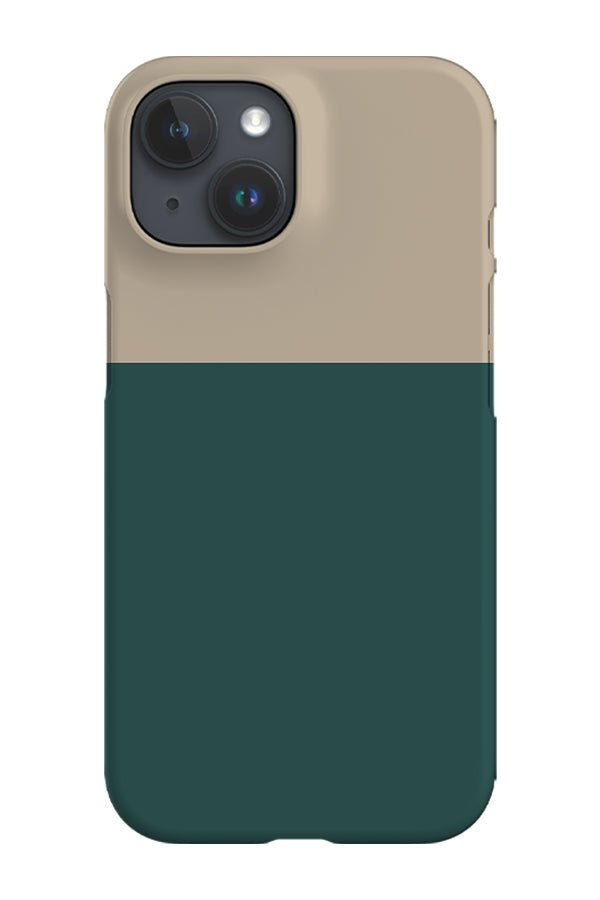 Colour Block Print Phone Case (Moody Beige Green) | Harper & Blake