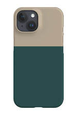 Colour Block Print Phone Case (Moody Beige Green)