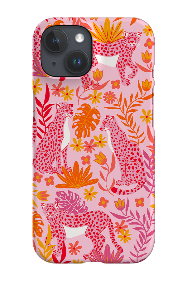 Cheetah Busy Jungle Phone Case (Pink) | Harper & Blake