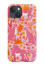 Cheetah Busy Jungle Phone Case (Pink)