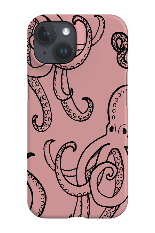 Octopus Line Art Phone Case (Pink)