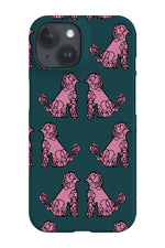 Poodle Dog Phone Case (Teal)