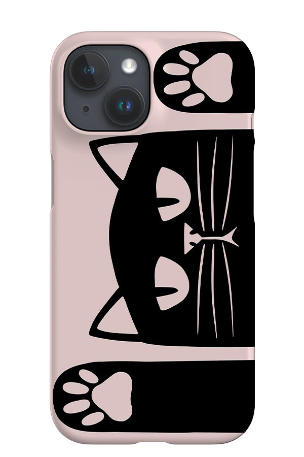 Playful Cat iPhone Phone Case (Pink Black) | Harper & Blake