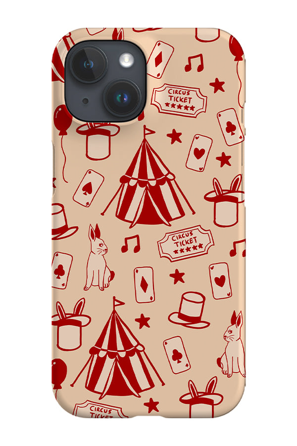 Retro Circus Mix Scatter Phone Case (Beige Red)