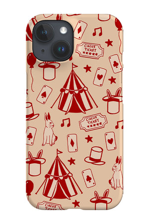 Retro Circus Mix Scatter Phone Case (Beige Red) | Harper & Blake