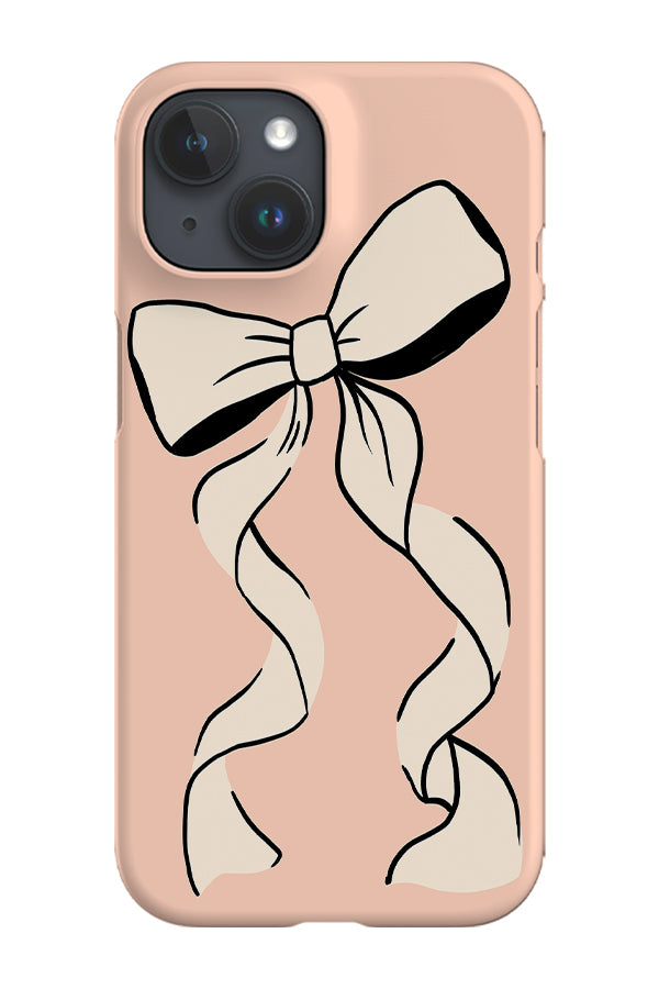 Ribbon Bow Phone Case (Peach Pink) | Harper & Blake