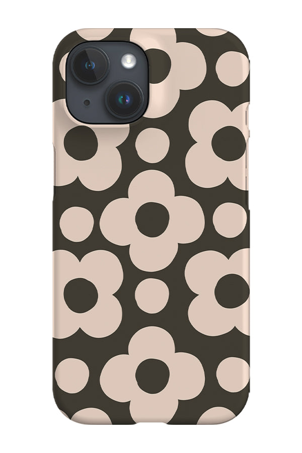 Simple Flower Circle Phone Case (Black) | Harper & Blake