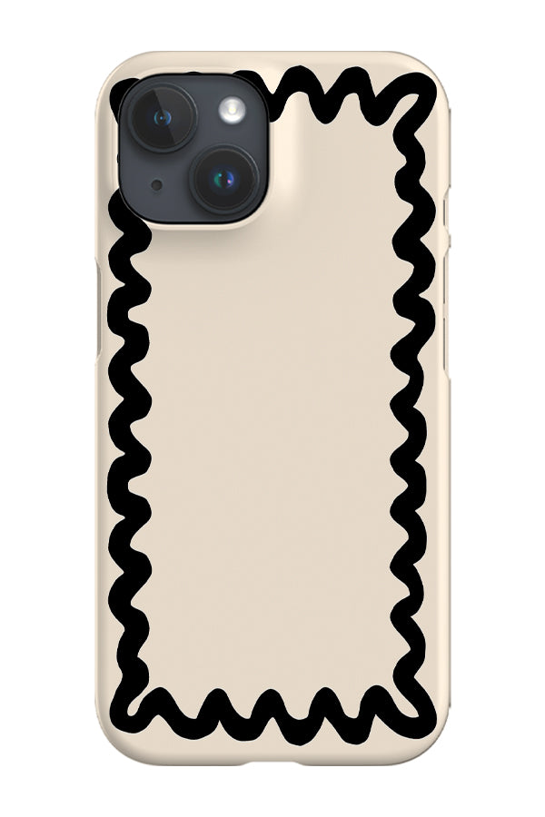 Swirl Border Phone Case (Cream Black)