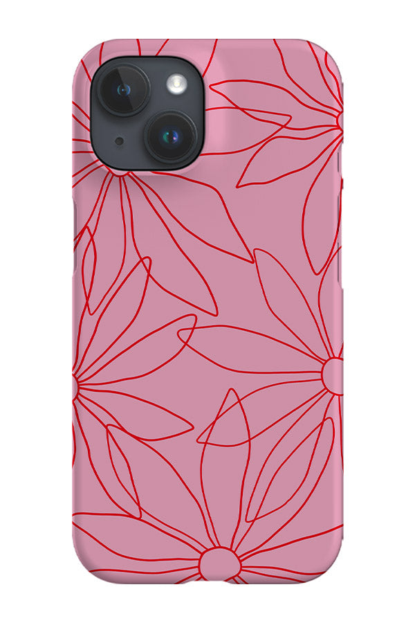 Scatter Daisy Phone Case (Pink Red) | Harper & Blake