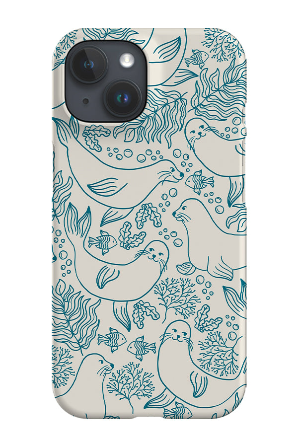 Seal Coral Reef Phone Case (Beige Blue) | Harper & Blake