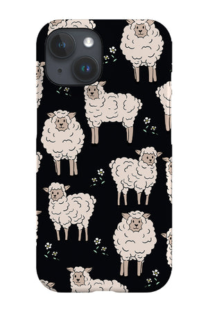 Sheep Print Phone Case (Black) | Harper & Blake