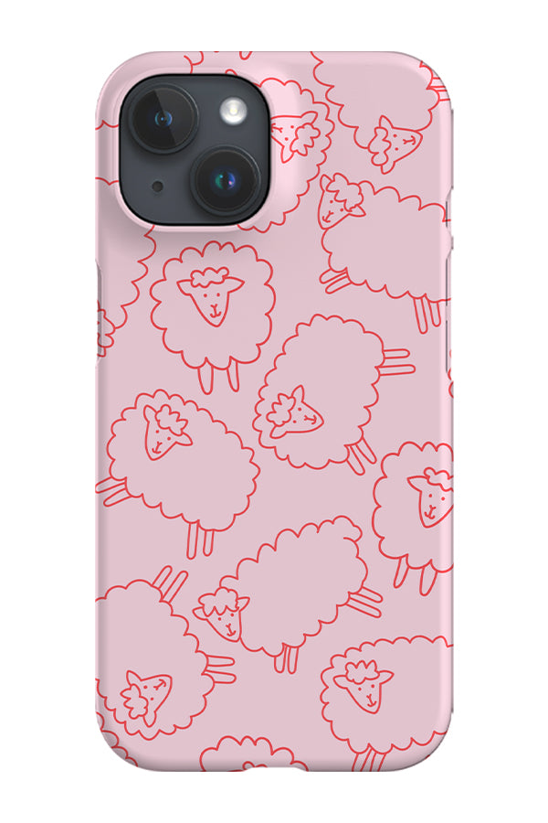 Cute Sheep Pattern Phone Case (Pink)