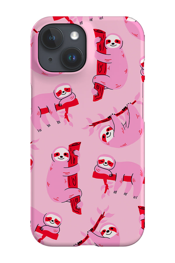 Bold Sloth Scatter Phone Case (Pink) | Harper & Blake