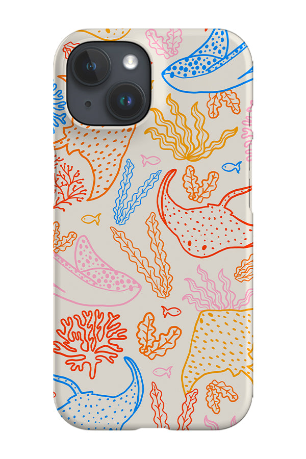 Stingray Plants Line Art Phone Case (Bright Multicolour) | Harper & Blake