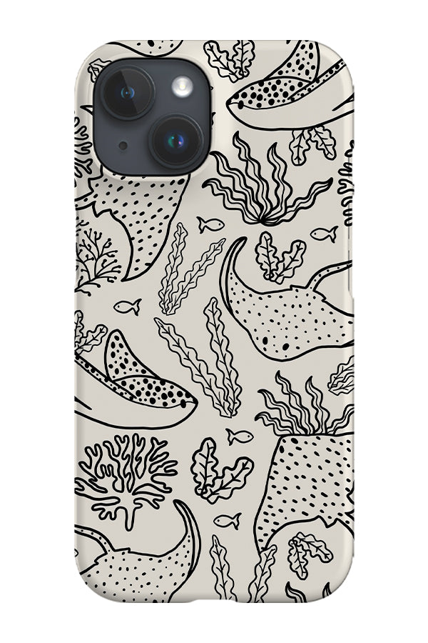 Stingray Plants Line Art Phone Case (White) | Harper & Blake