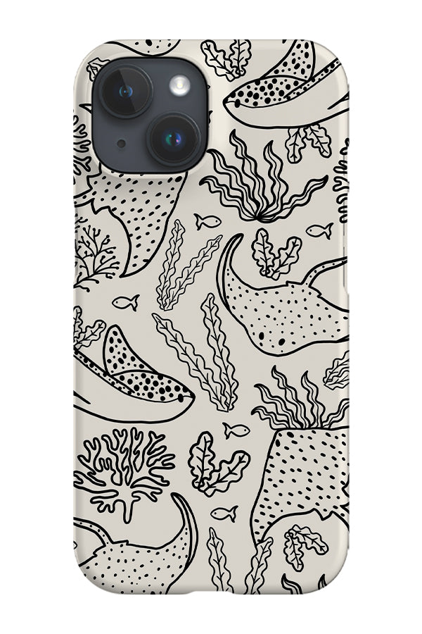 Stingray Plants Line Art Phone Case (White)