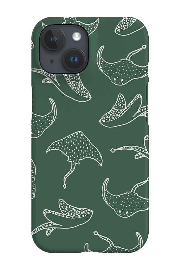 Stingray Line Art Phone Case (Khaki) | Harper & Blake